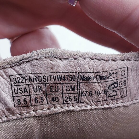 Vionic Women's 8.5 Faros Fringed Bootie Taupe Suede Waterproof Comfort Size Zip - Picture 10 of 11